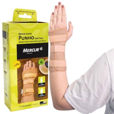 Imagem de Órtese Curta Mercur Com Tala Punho Esquerdo Bege