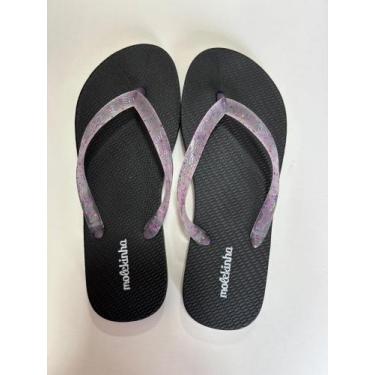 Imagem de Chinelo Infantil Menina Molekinha Translucido Gliter / Preto 2364.200,