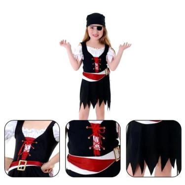 Imagem de Fantasia Pirata Infantil Vestido com Faixa e Bandana - Sulamericana Fa