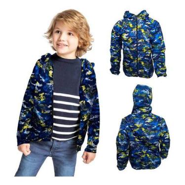 Imagem de Jaqueta Corta Vento Infantil Impermeável Menino Inverno - Kamylus, Azu