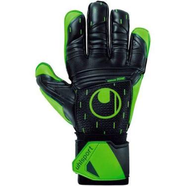 Imagem de Luva de Goleiro Futebol de Campo Uhlsport Soft Advanced, Preto, Verde,