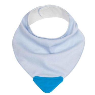 Imagem de Babador Bandana com Mordedor Impermeável Liso para Bebê Buba