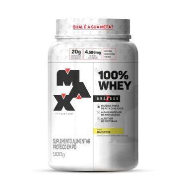 Imagem de 100% Whey Rafael Brandão Pote 900G - Max Titanium, Banoffe