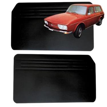 Imagem de Forro Porta Dianteira Preto Variant 69 até 77 PVC - Rona
