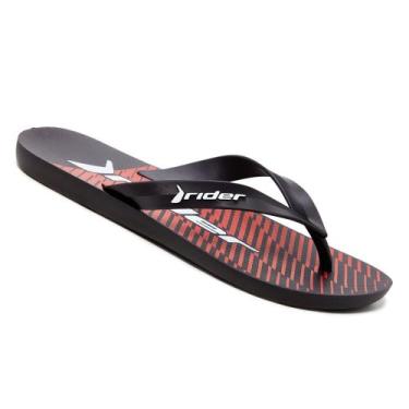 Imagem de Chinelo rider feel urban 12318, Preto, Vermelho, 37/38