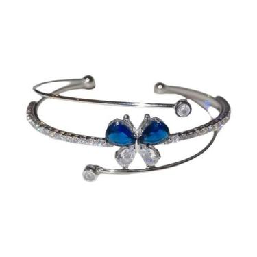 Imagem de Pulseira De Luxo Feminina Com Laço De Zircônia, Acessório Delicado E M