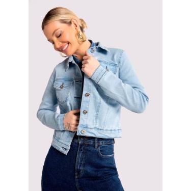 Imagem de Jaqueta jeans com elastano com bolso interno lunender 20859 - Crispidu
