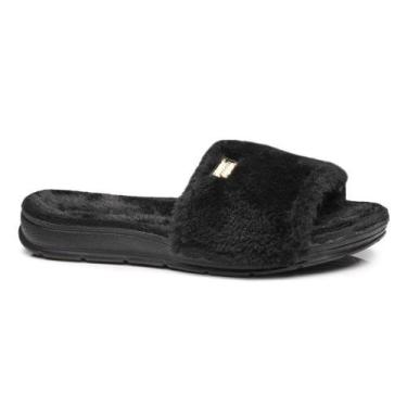 Imagem de Pantufa Feminina Pegada Preta - 266008-02, 37, Preto