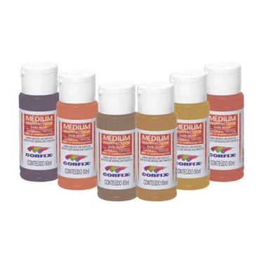 Imagem de Kit Médium Envelhecedor Corfix com 6 Cores 60ML - Kit 4