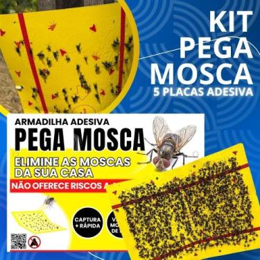 Imagem de Armadilha Pega Mosca Kit com 5 unidades Armadilha P Moscas Pega Mosca 