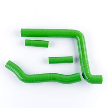 Imagem de LUXERAD 3 camadas 4,5 mm desempenho silicone tubo de refrigeração para Kawasaki KX250 05-07 (verde)