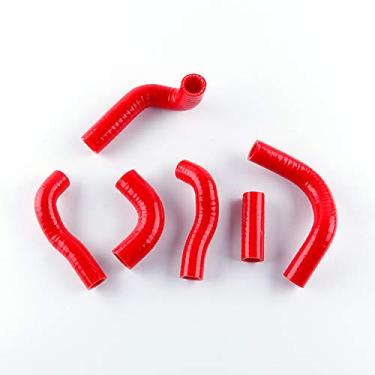 Imagem de LUXERAD Mangueiras de resfriamento de radiador de silicone de 3 camadas para HUSQ VARNA TE TC 250 2000-2009 06 07 08 (vermelho)