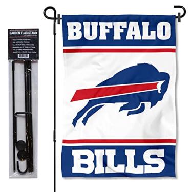 Imagem de WinCraft Buffalo Bills White Garden Flag and Pole Stand Holder