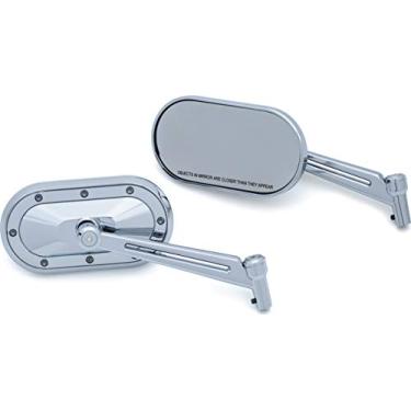 Imagem de Kuryakyn Acessório de guidão de motocicleta 1736: espelhos laterais retrovisores da indústria pesada, cromados, 1 par