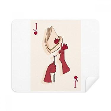 Imagem de 2 peças de tecido de camurça com estampa de coração J