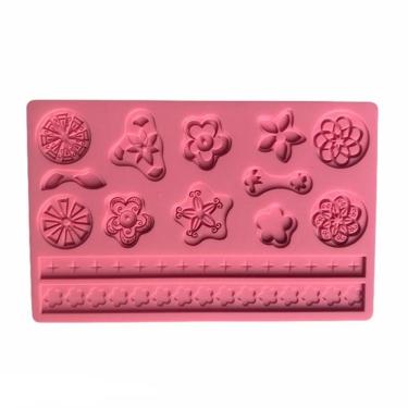 Imagem de Molde De Silicone Mandalas Flores E Acabamento