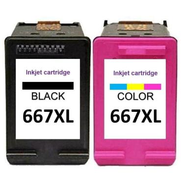 Imagem de Kit Cartucho Tinta Compatível 662Xl 662 Preto 15Ml +