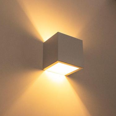 Imagem de Kit 12 Arandela 2 Fachos Slim Preta + LED G9 5w 3000K Luminária Externa ou Interna St397