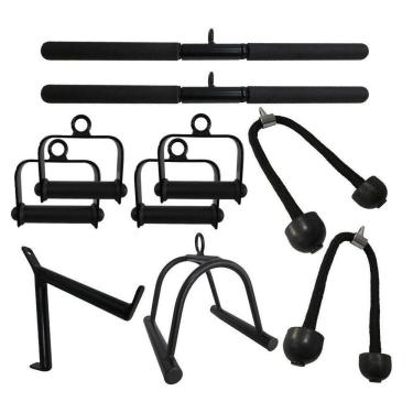 Imagem de Puxador Cross Over Kit 10 Peças Academia