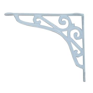 Imagem de Cantoneira Branca Suporte de Parede Mão Francesa 30x25cm