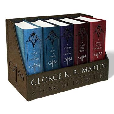 Imagem de A Game of Thrones/A Clash of Kings/A Storm of Swords/A Feast for Crows/A Dance with Dragons (Song of Ice and Fire Series) (Uma Song of Ice and Fire) - Couro encadernado por George R. Martin