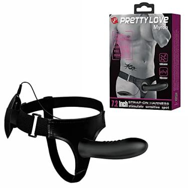 Imagem de Cinta Peniana Oca com Vibração Multivelocidade - PRETTY LOVE MYRON - Sexshop