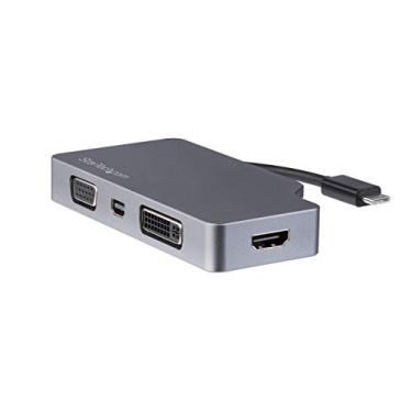 Imagem de StarTech.com Adaptador de vídeo USB-C multiportas, Space Grey, 4-in-1 (HDMI | VGA | DVI | mDP)