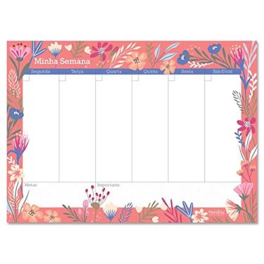Imagem de Bloco de Planejamento Semanal Primavera 20,0 x 27,5cm 52fls 90g/m² Fina Idéia
