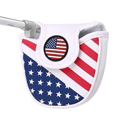 Imagem de Capa de taco de marreta EUA Capa de cabeça de golfe magnética Capas de cabeça de golfe Equipamento de proteção de clube para Scotty Cameron Odyssey Two Ball Taylormade Durável