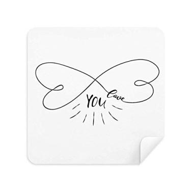 Imagem de DIYthinker Limpador de tela Forever Love You estilo citação pano de limpeza camurça 2 peças