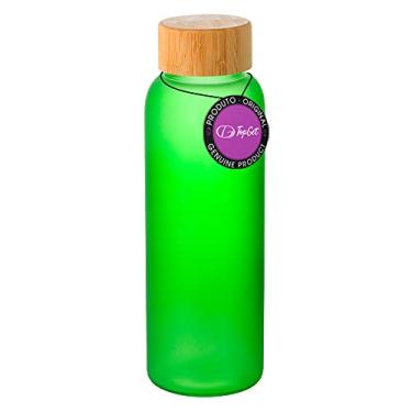 Imagem de Garrafa Squeeze em Vidro 500 ml Tampa em Bambu Lucid TopGet (Verde)