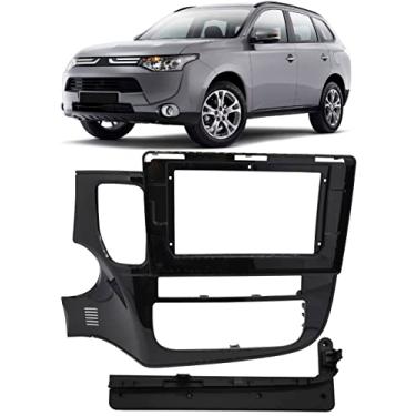 Imagem de Moldura De Painel 2 Din 10" Polegadas Outlander 2014 2015 2016 2017 2018 2019 2020 - Black Piano