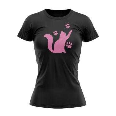 Imagem de Camisa Dry Fit Uppercut My Cat Feminino, Preta e rosa, XG