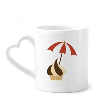 Imagem de Caneca de café de cerâmica para café de sorvete doce de chocolate Sunshade copo de coração de vidro