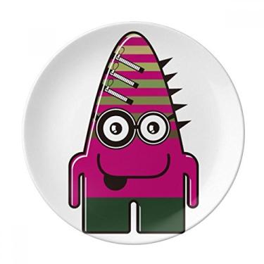Imagem de Universo Alienígena Monstro Rosa Prato Decorativo de Porcelana Salver Prato de Jantar