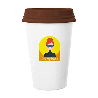 Imagem de Caneca de cerâmica Hip Hop Music Auto Reality My Site Coffee Drinking Glass Ceramic Cup Lid