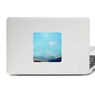 Imagem de Adesivo de vinil pássaro céu branco para decoração de PC