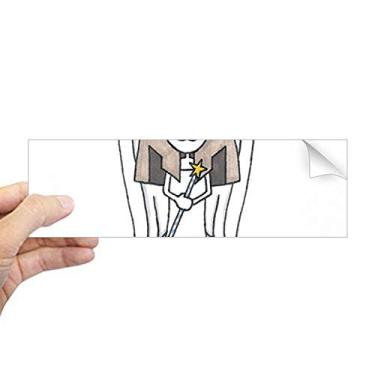 Imagem de DIYthinker Adesivo retangular Angel Bastet Wing Halo Star para janela de notebook