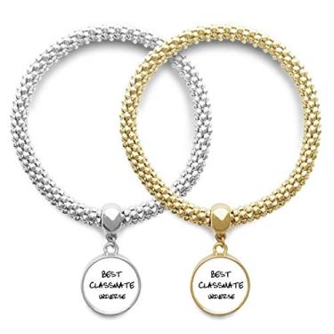 Imagem de DIYthinker Best Classmate Universe Formatura Temporada Lover Pulseira Pingente Joias Corrente Presente Casal