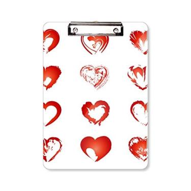 Imagem de Prancheta vermelha para desenho de corações do Dia dos Namorados A4