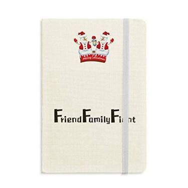Imagem de Caderno de boneco de neve espesso com frase "Friend Family"