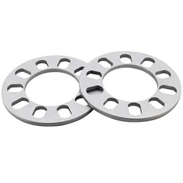 Imagem de Espaçadores de roda universais de 6 mm DCVAMOUS compatíveis com veículo de 5 parafusos, PCD de 108 mm a 130 mm, espaçador de roda plana de 2 peças de 0,6 mm para 5 x 108 5X110 5X112 5X114,3 5X115 5X120 5X130 5X4.5 5X4,25 5X5 5X4,75