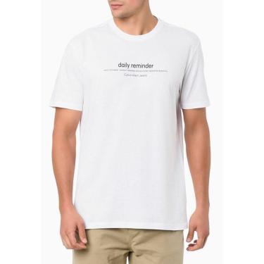 Imagem de Camiseta Masc MC CKJ Daily Reminder Calvin Klein - Branco Branco GG-Masculino