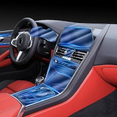 Imagem de LAVIYE Interior do carro GPS navegador console central TPU transparente película protetora Filme anti-risco, para BMW G14 G15 G16 Series 8 2019-2022