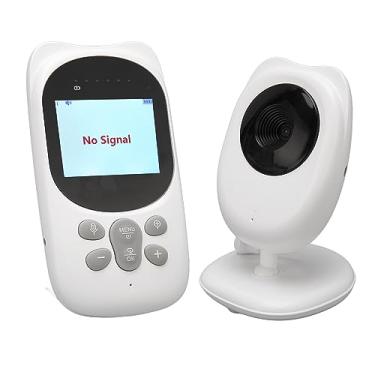 Imagem de Monitor de bebê Com Vídeo, Câmera de bebê Fácil de Usar Com Visão Noturna Automática 100‑240 V Branca para Casa (plugue da ue)