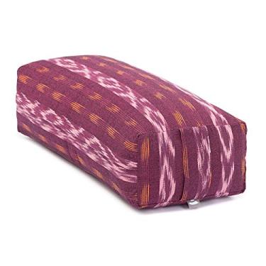 Imagem de YOGATERIA Bodhi Almofada Retangular | Bolster Salamba Ethno Estampado |P/Meditação, Relaxamento e Yoga Restaurativa | Recheio de Kapok/fibra de paina e capa em algodão 64cm x 25cm x 17cm