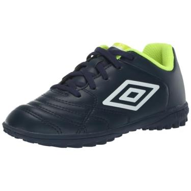 Imagem de Umbro Tênis masculino Classico Xi Tf Jr, Azul marinho/branco/amarelo seguro, 17