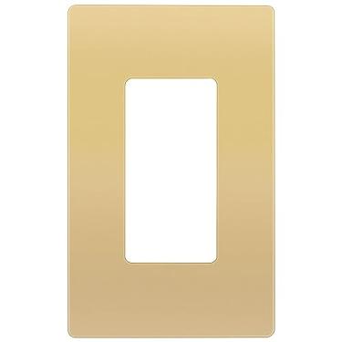 Imagem de ENERLITES Placa de parede decoradora sem parafusos Elite Series Capa de tomada segura para crianças, acabamento brilhante, tamanho 1 gangue 12 cm A x 7,4 cm C, termoplástico de policarbonato