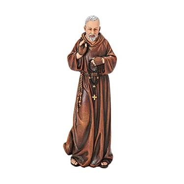 Imagem de Joseph's Studio por Roman - Boneco Padre Pio, para coleção renascentista em escala de 15 cm, altura de 15 cm, mistura de resina e pedra, presente religioso, decoração, coleção, durável, duradouro