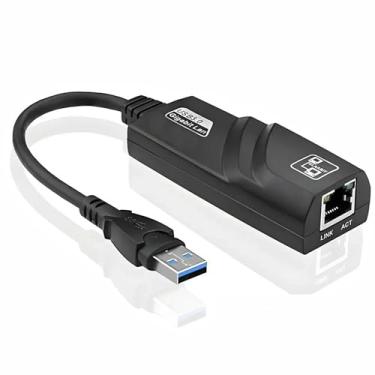 Imagem de Adaptador de Rede USB 3.0 Gigabit Lan Ethernet RJ45 Placa de Rede Externa 10/100/1000mbps Desktop, Notebook, Macbook (USB 3.0)